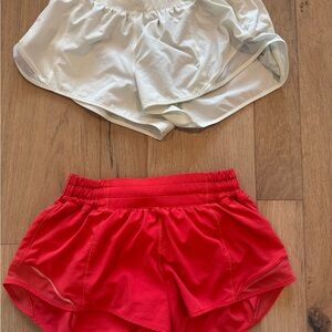 2 pairs of Lululemon hottie hot shorts